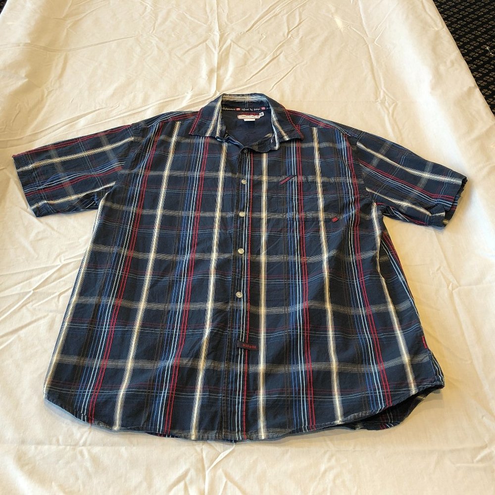 Ecko UNLTD Mens Short Sleeve Button Shirt Size XL